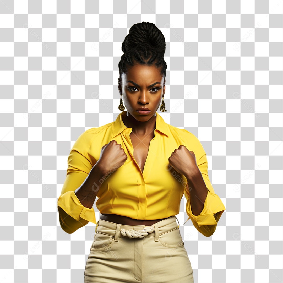 Sete de Setembro Mulher de Amarelo PNG Transparente
