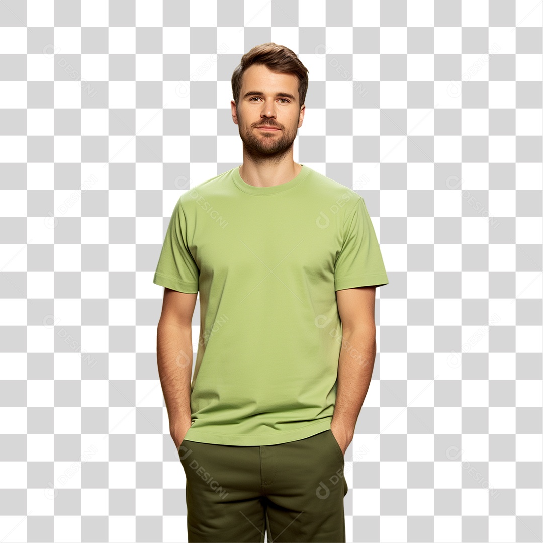 Sete de Setembro Homem de Verde Sorrindo PNG Transparente