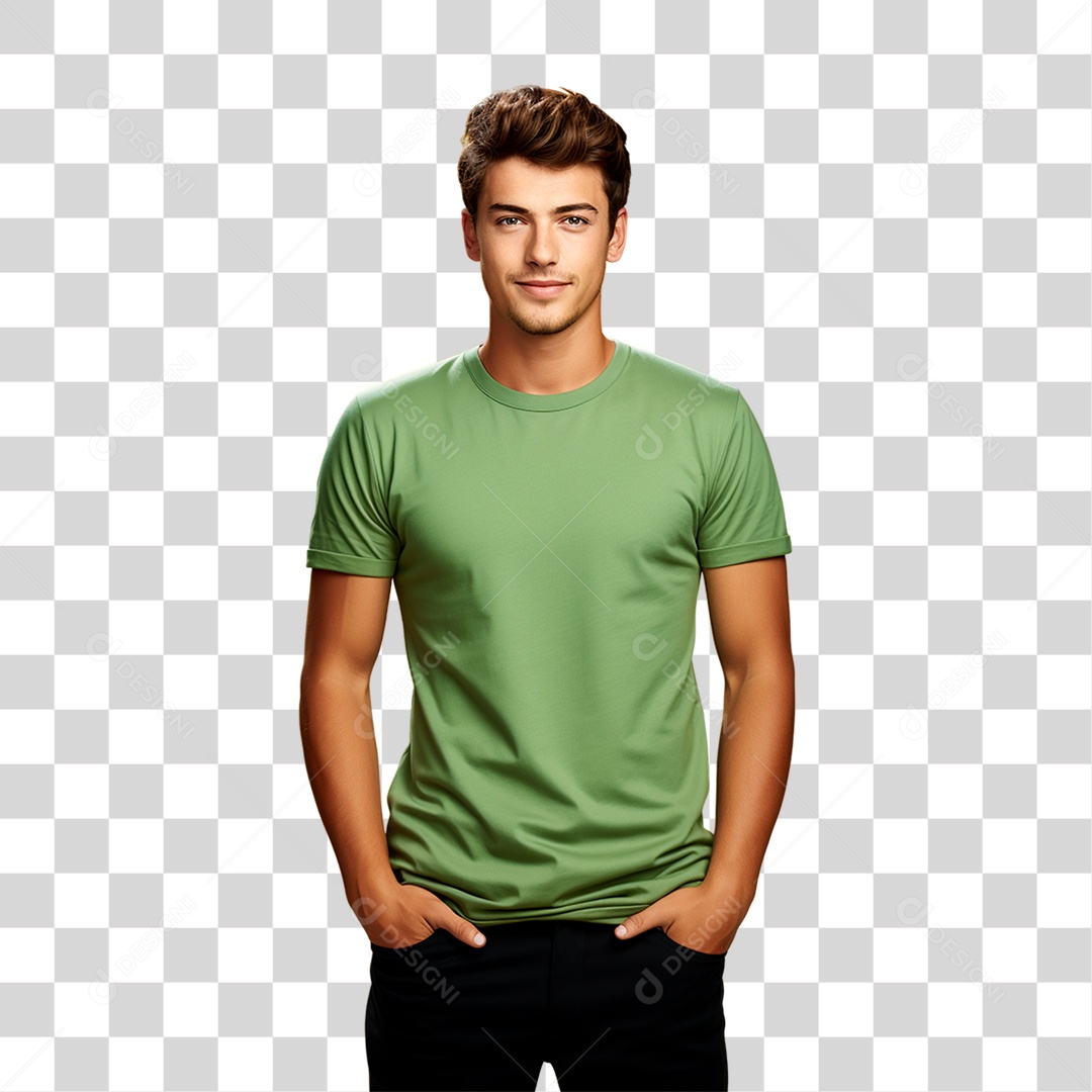 Sete de Setembro Homem de Verde Sorrindo PNG Transparente