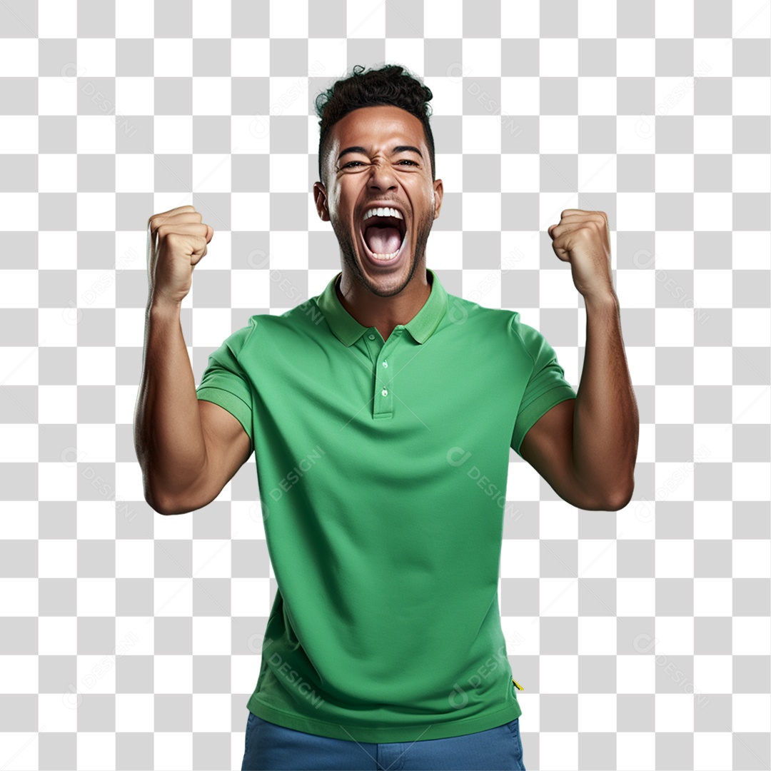 Homem Gritando 7 de Setembro dia da Independência do Brasil PNG Transparente