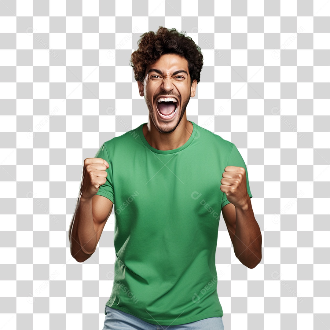 Homem Gritando 7 de Setembro dia da Independência do Brasil PNG Transparente