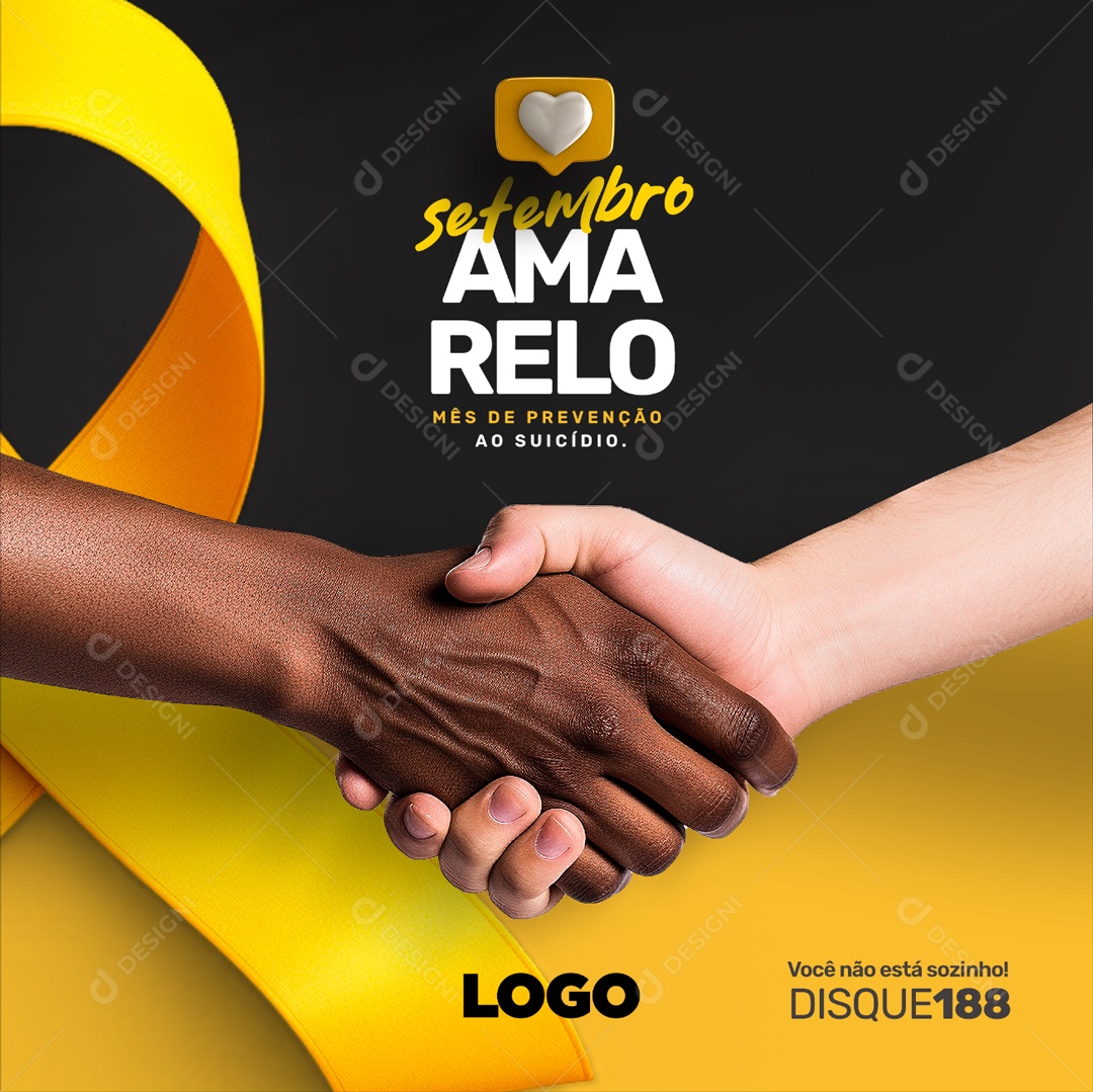 Setembro Amarelo Mês De Prevenção Ao Suicídio Social Media PSD Editável
