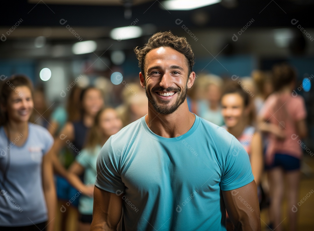 Homem sorridente professor de educação física