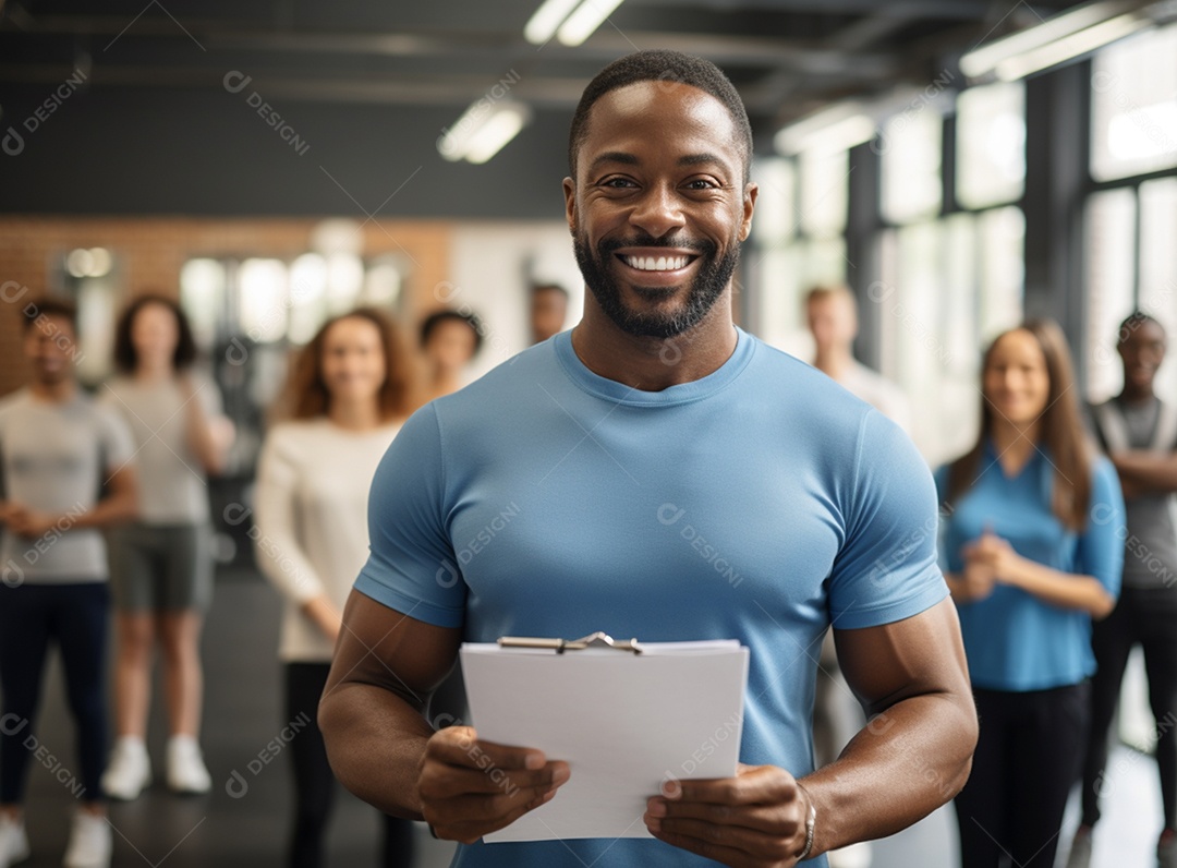Homem sorridente professor de educação física