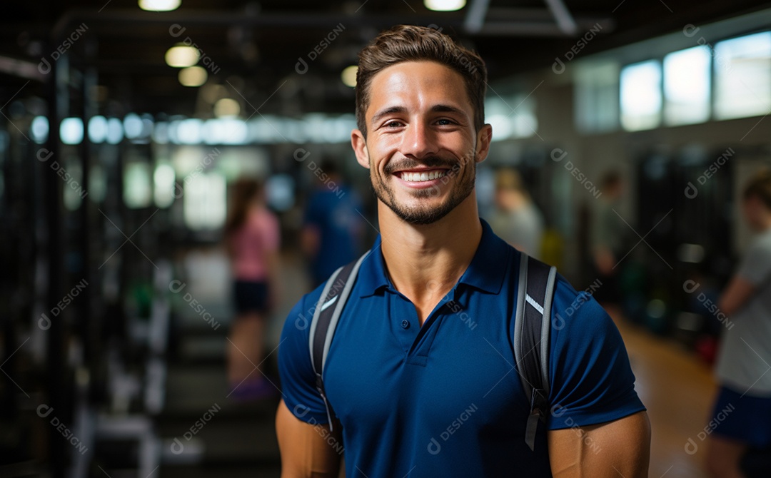 Homem sorridente professor de educação física