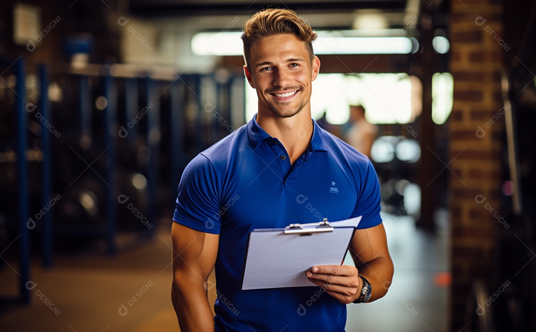 Homem sorridente professor de educação física