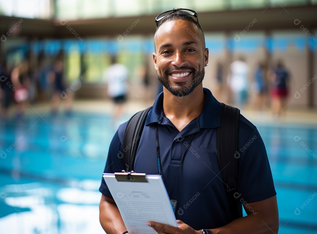 Homem sorridente professor de educação física