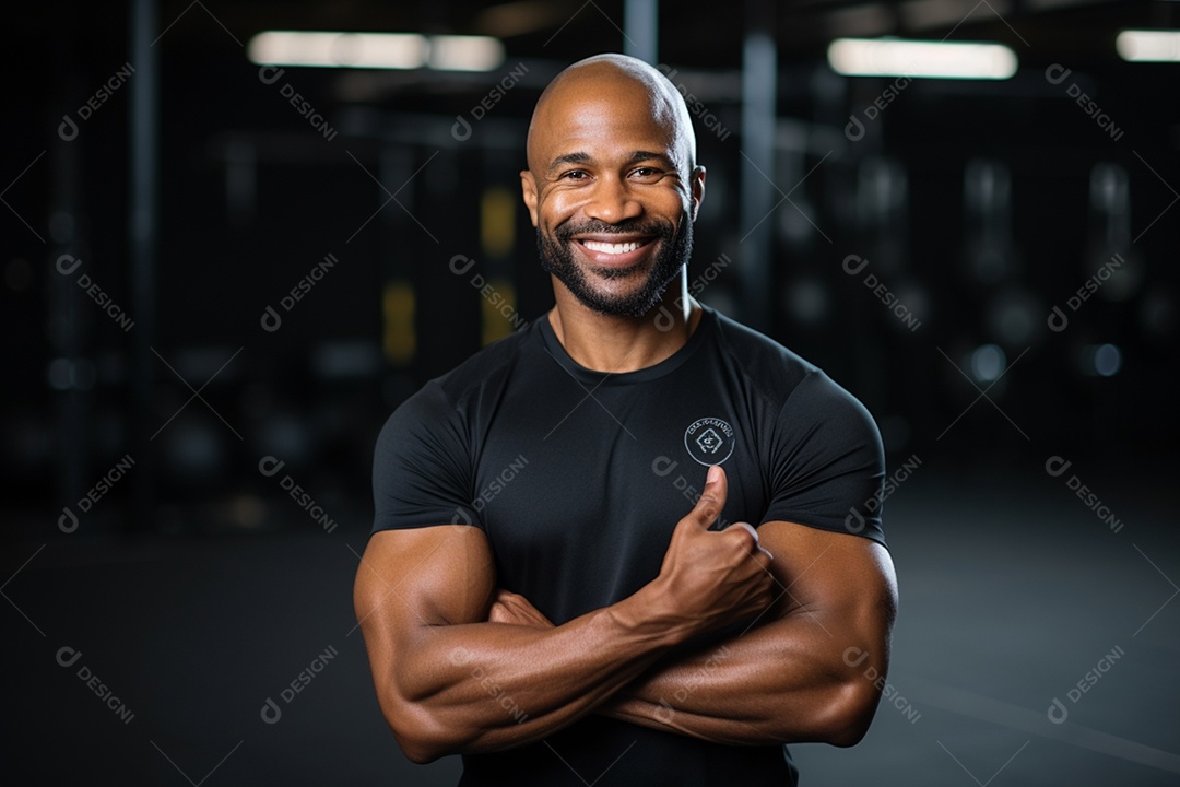 Homem sorridente professor de educação física