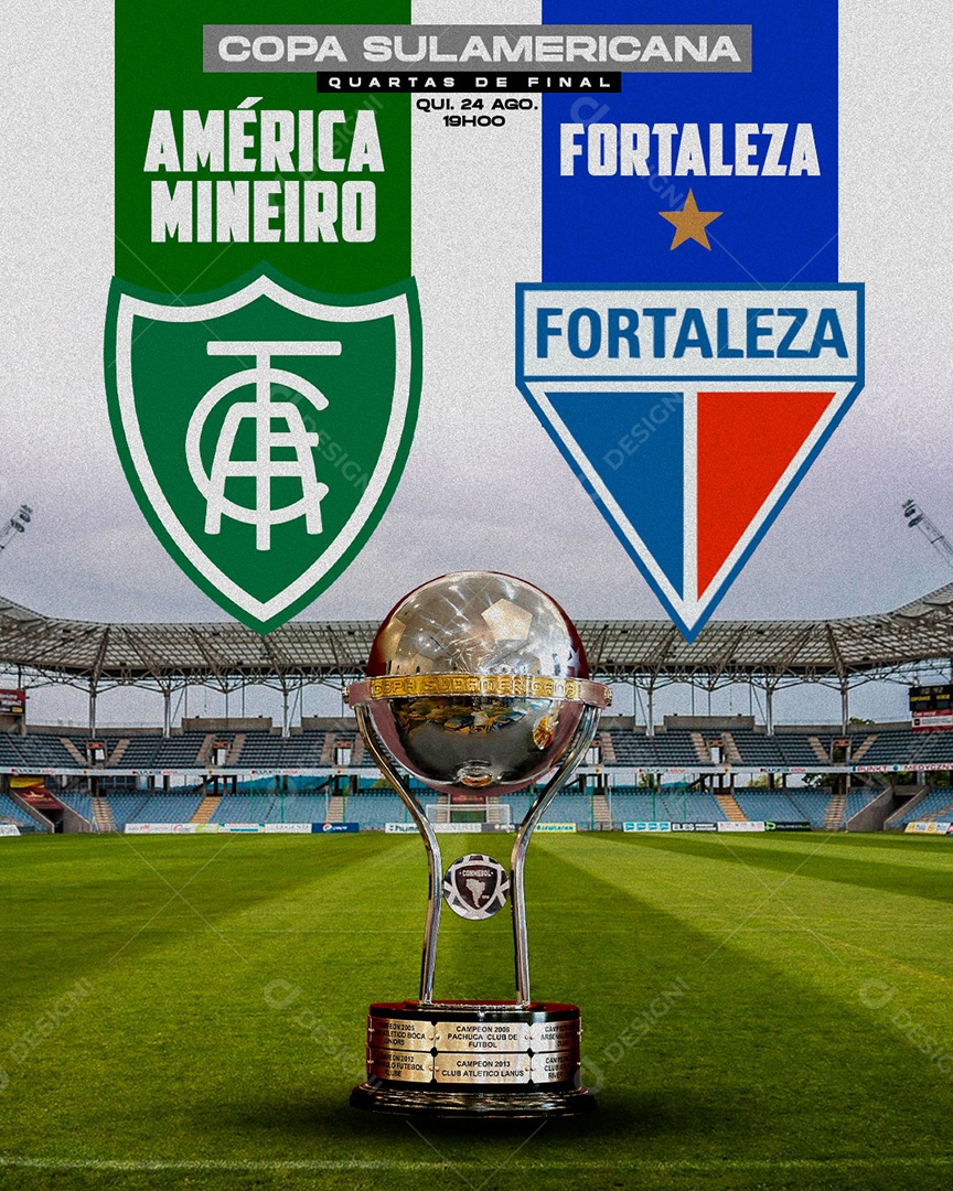 Social Media Futebol América Mineiro Vs Fortaleza PSD Editável