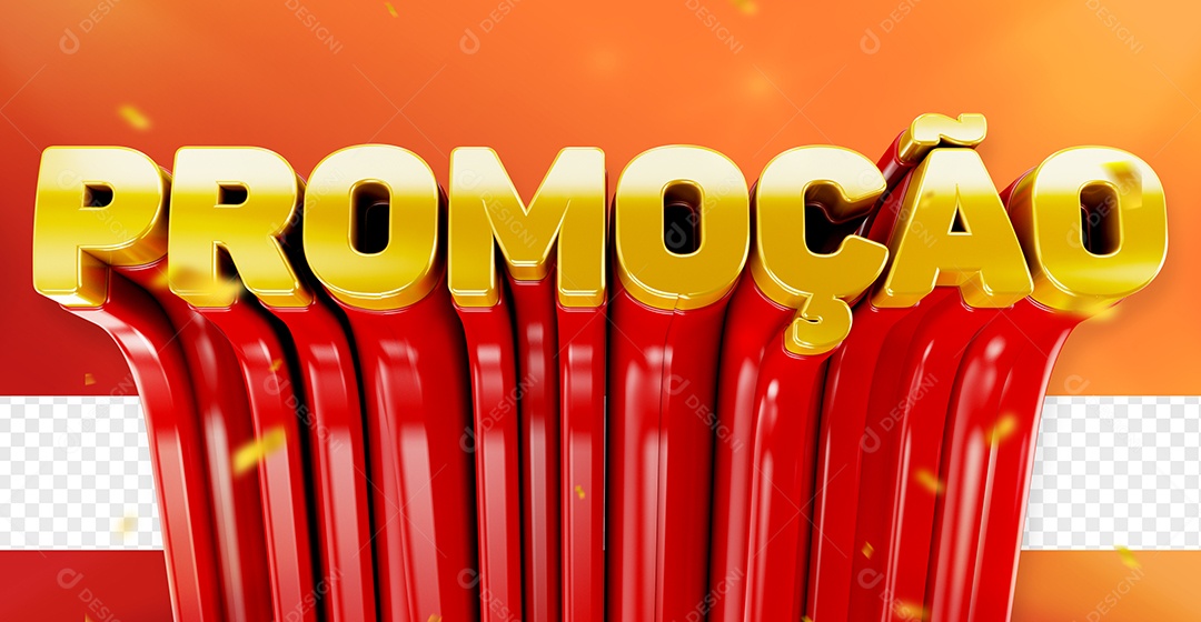 Promoção Texto 3D Para Composição PSD