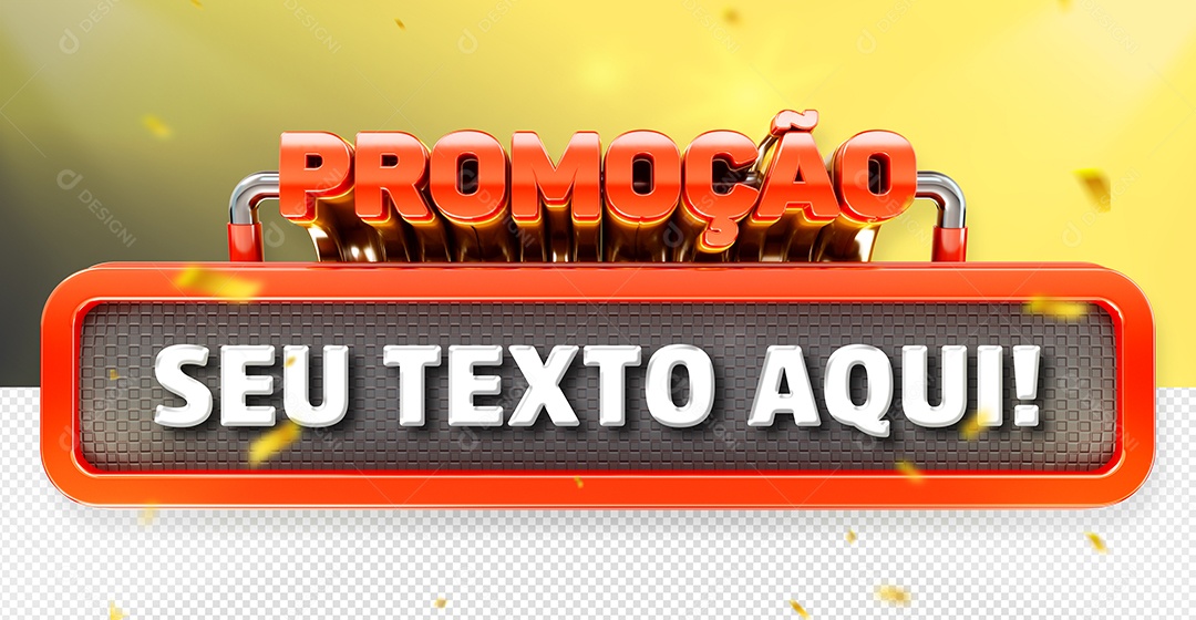 Selo 3D Placa De Promoção Para Composição PSD