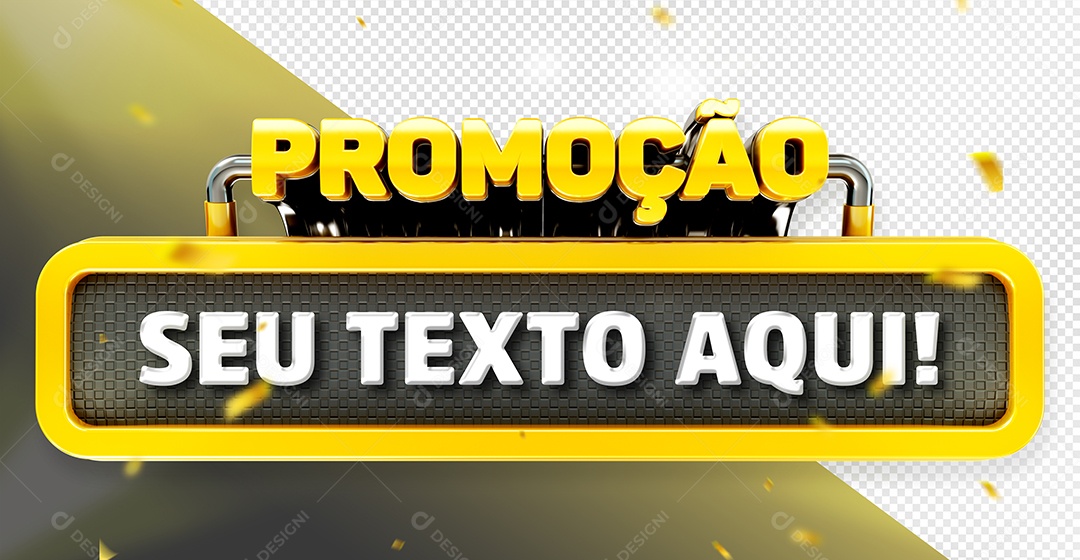 3D Stamp Promotion Board For PSD Composition