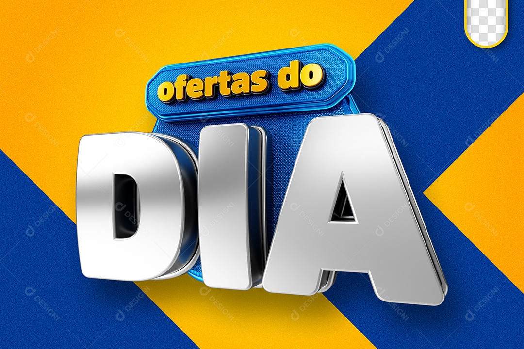 Oferta Do Dia Selo 3D Para Composição PSD