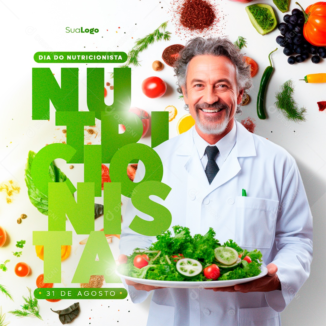 Dia do Nutricionista 31 de Agosto Social Media PSD Editável