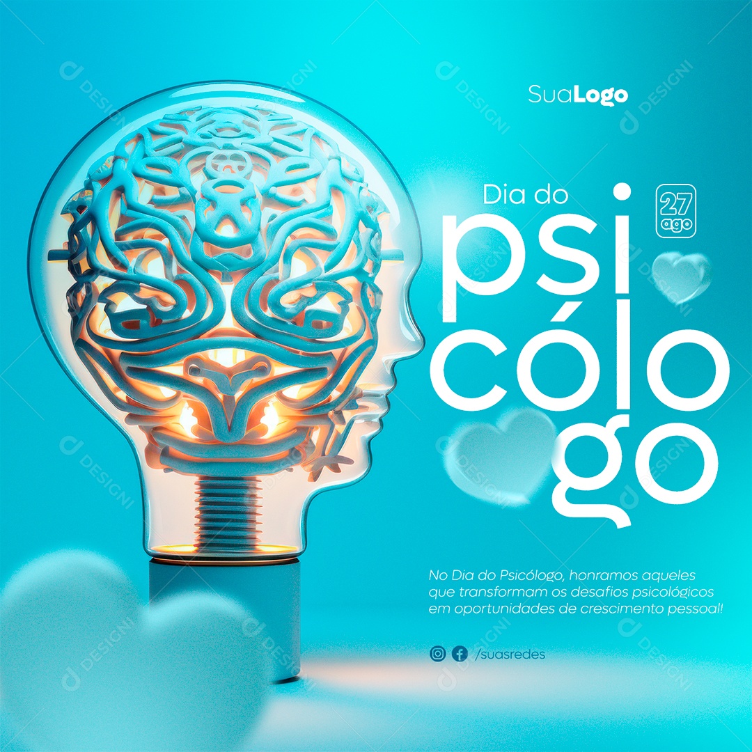 Dia Do Psicólogo 27 de Agosto Social Media PSD Editável