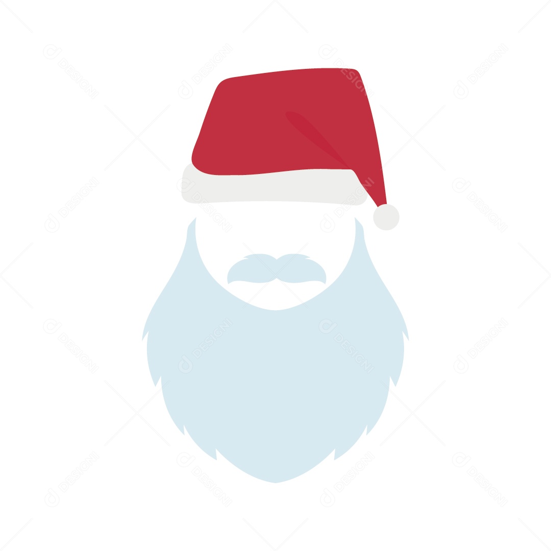 Barba de Papai de Noel Ilustração Vetor EPS