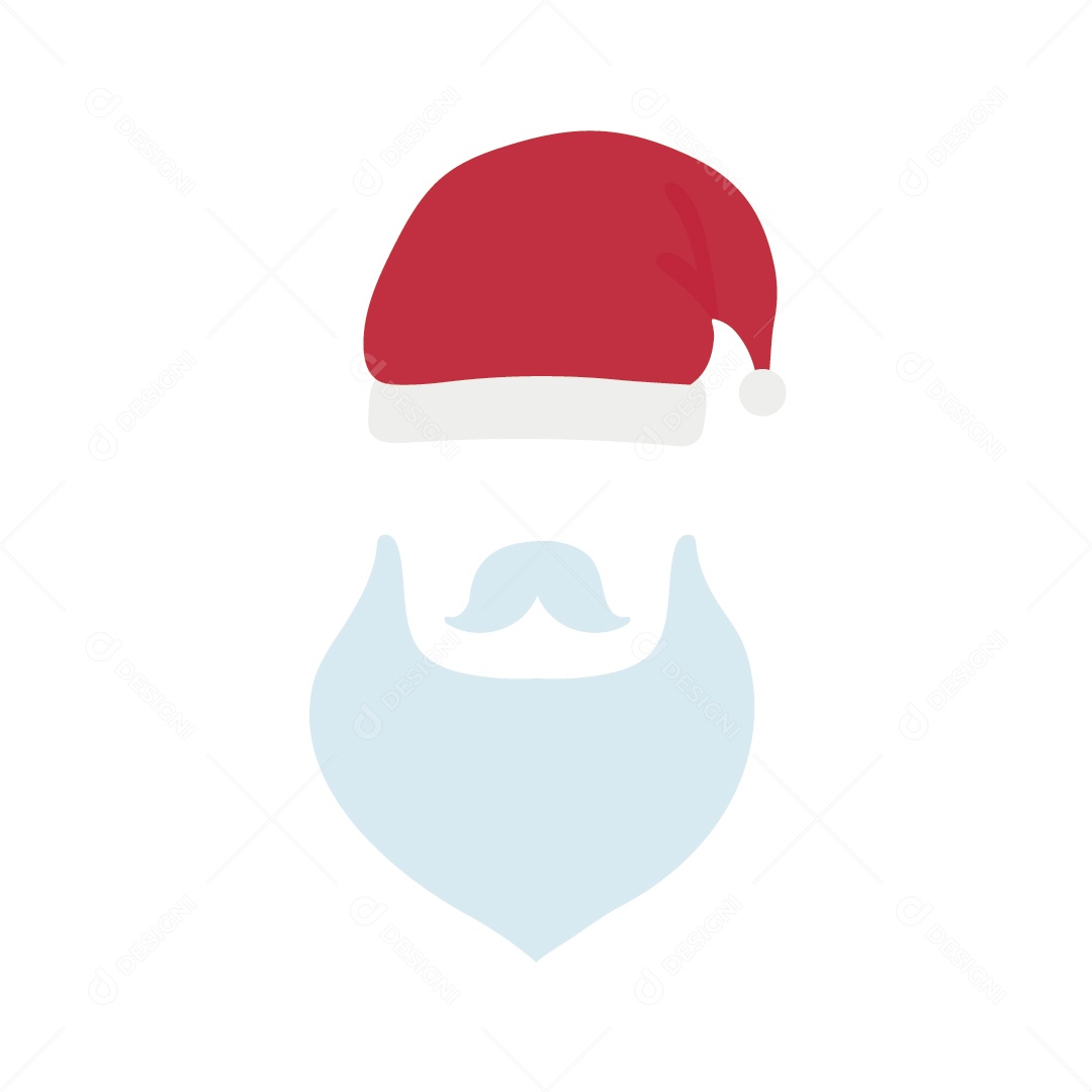 Barba de Papai de Noel Ilustração Vetor EPS