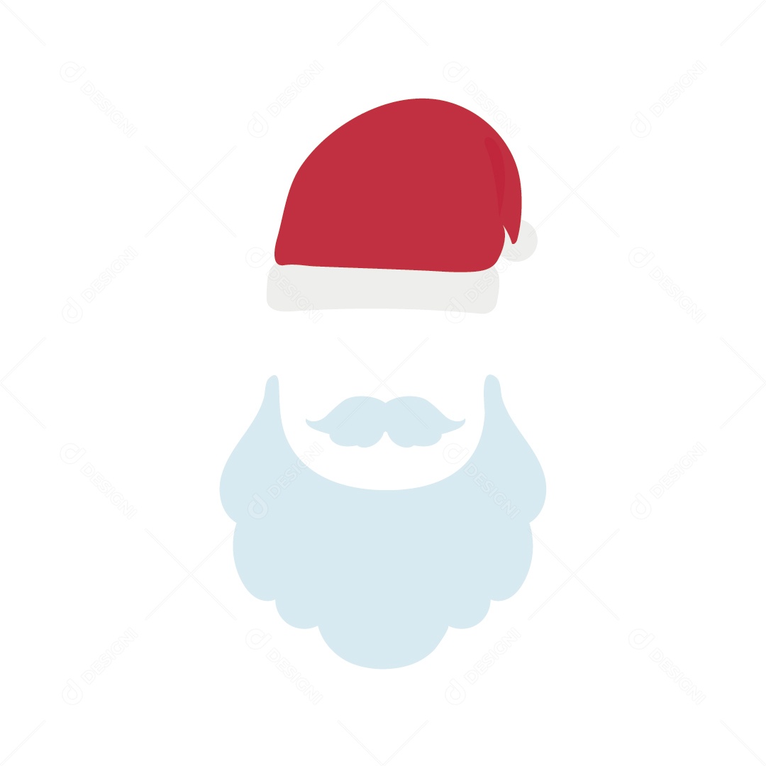 Barba de Papai de Noel Ilustração Vetor EPS