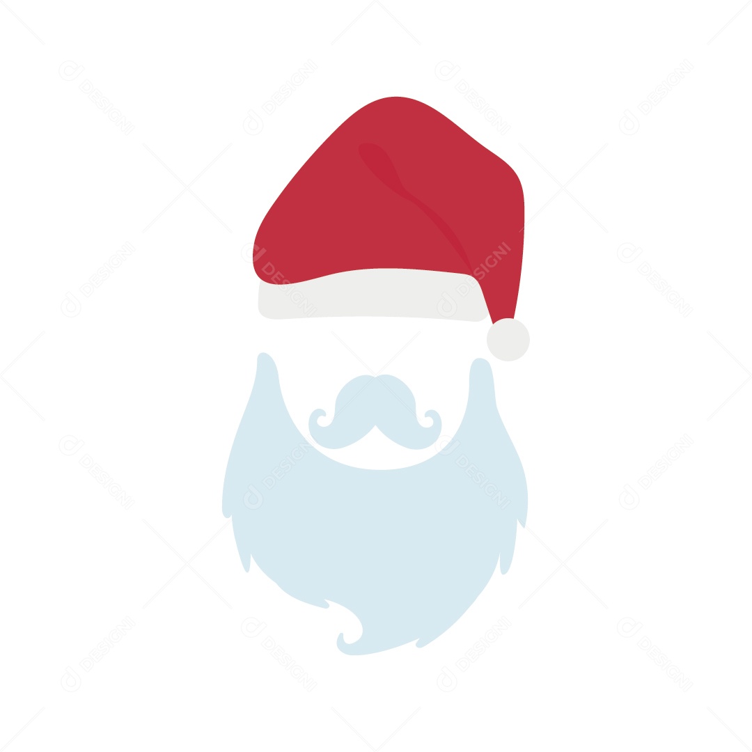 Barba de Papai de Noel Ilustração Vetor EPS