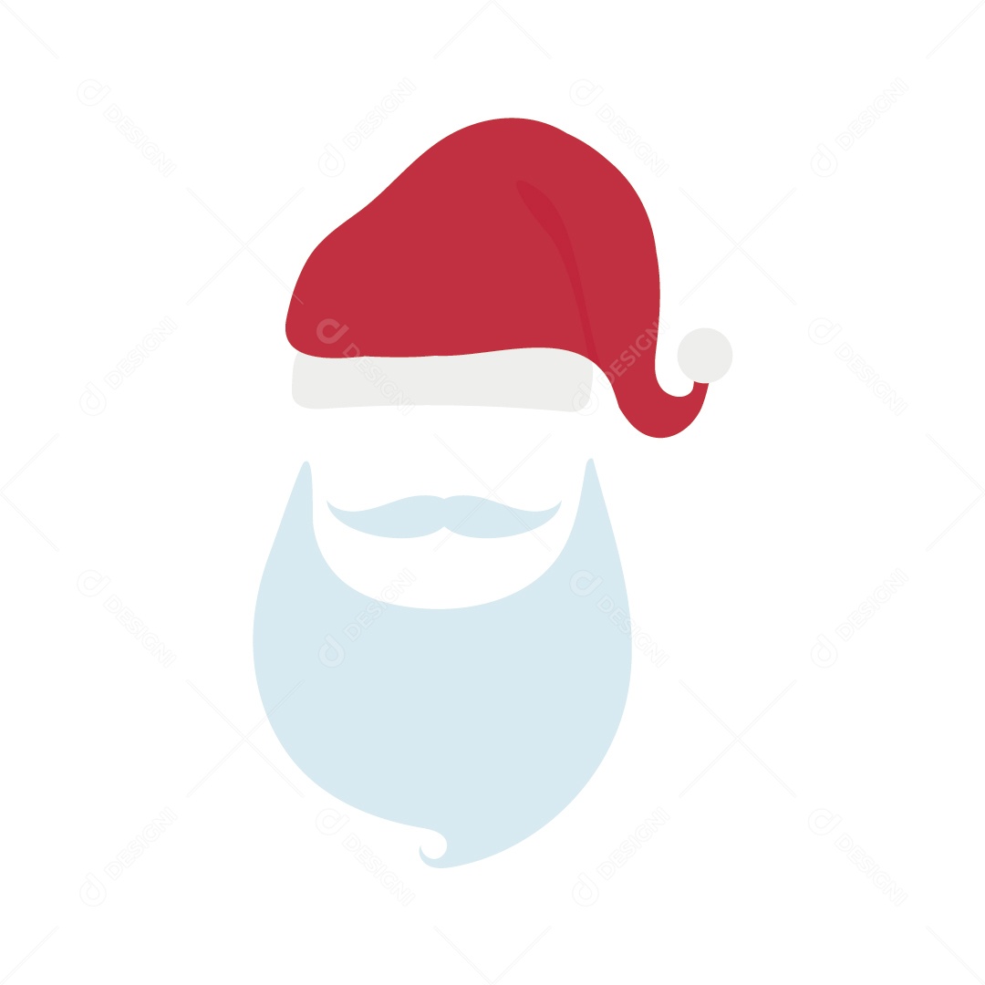 Barba de Papai de Noel Ilustração Vetor EPS