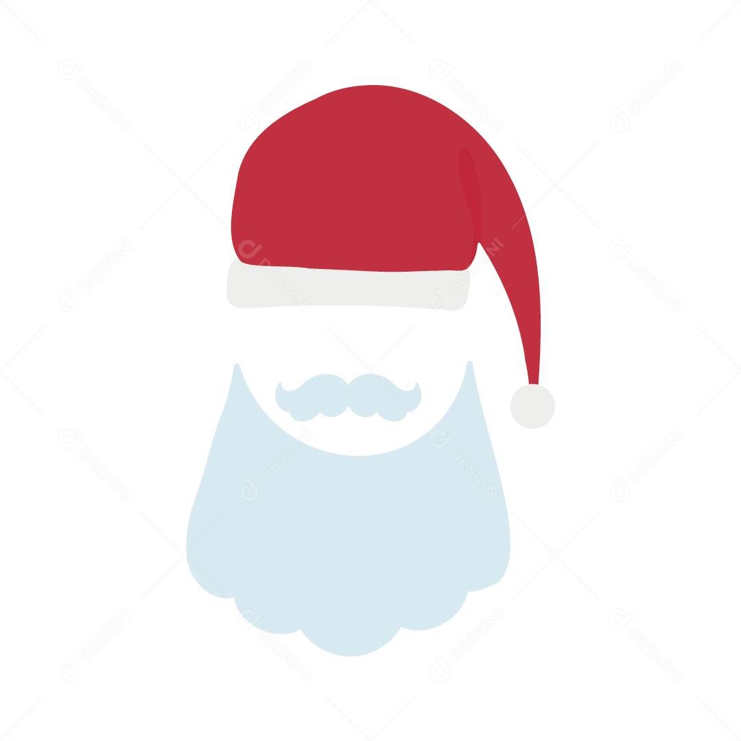 Barba de Papai de Noel Ilustração Vetor EPS