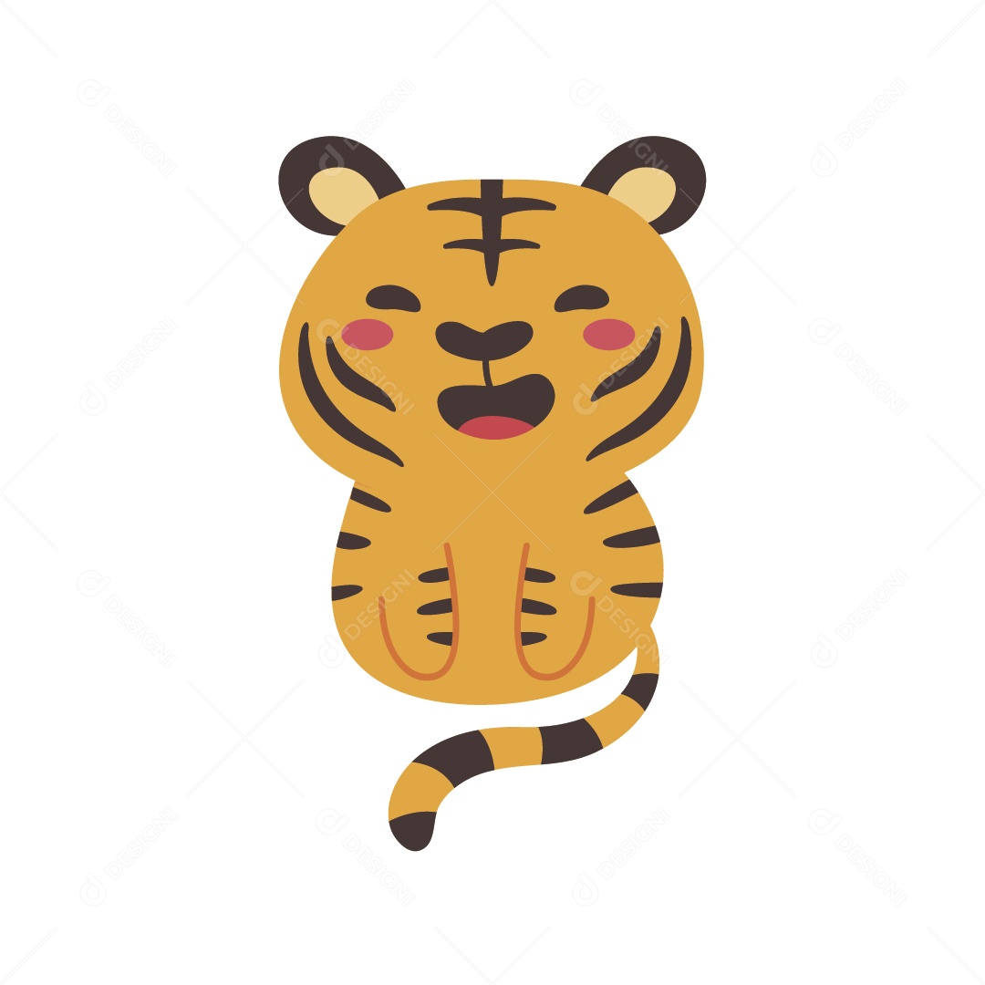 Tigre Personagem Ilustração Vetor EPS