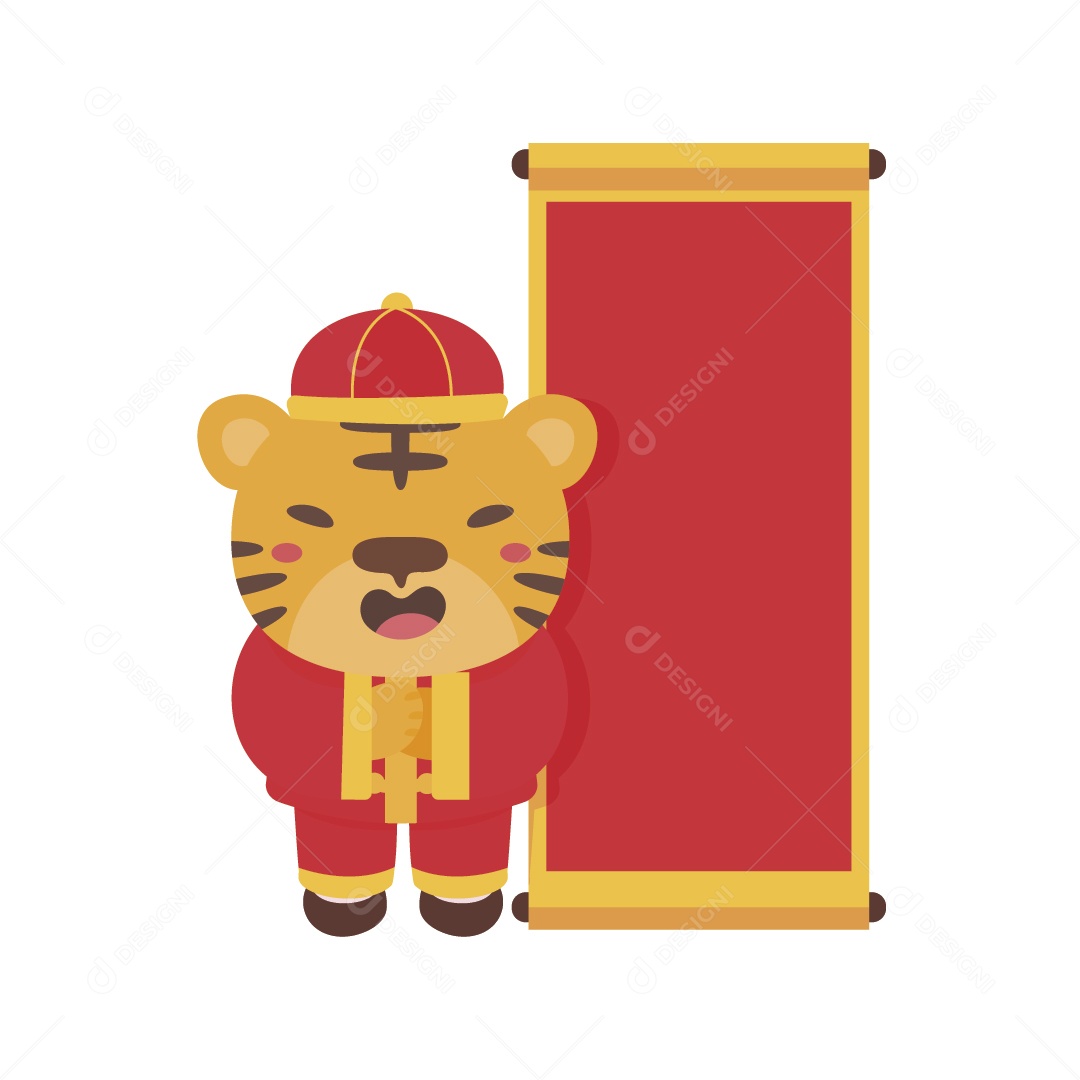 Personagem Animal do Ano Novo Chinês Vetor EPS