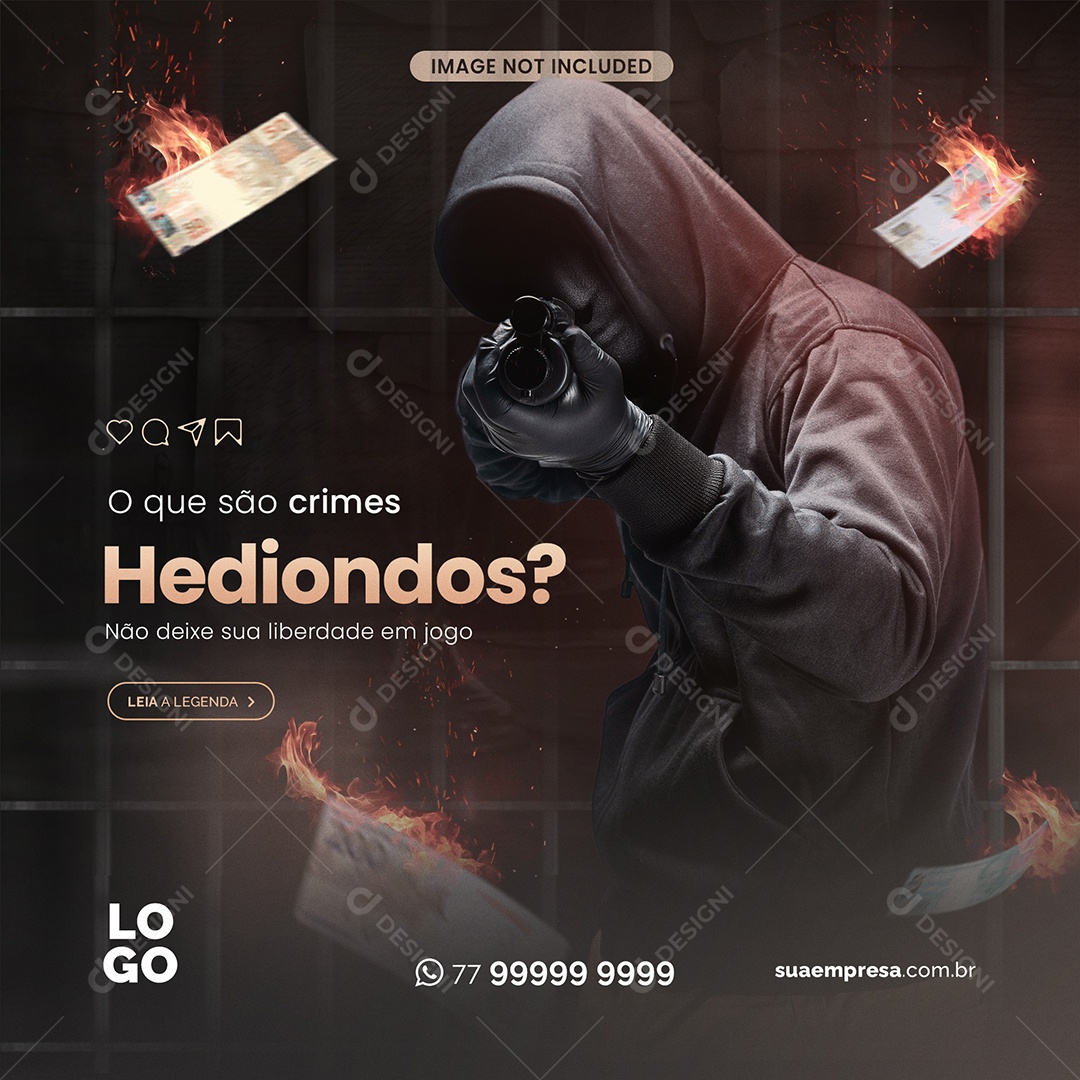 Advocacy What Are Hideous Crimes Don't Leave Your Freedom at Play Social Media Editable PSD