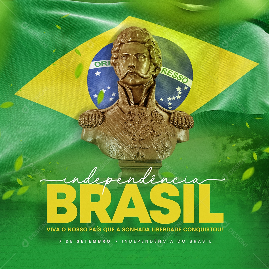 Brazilian Independence Day Long Live Our Country Social Media PSD Editable