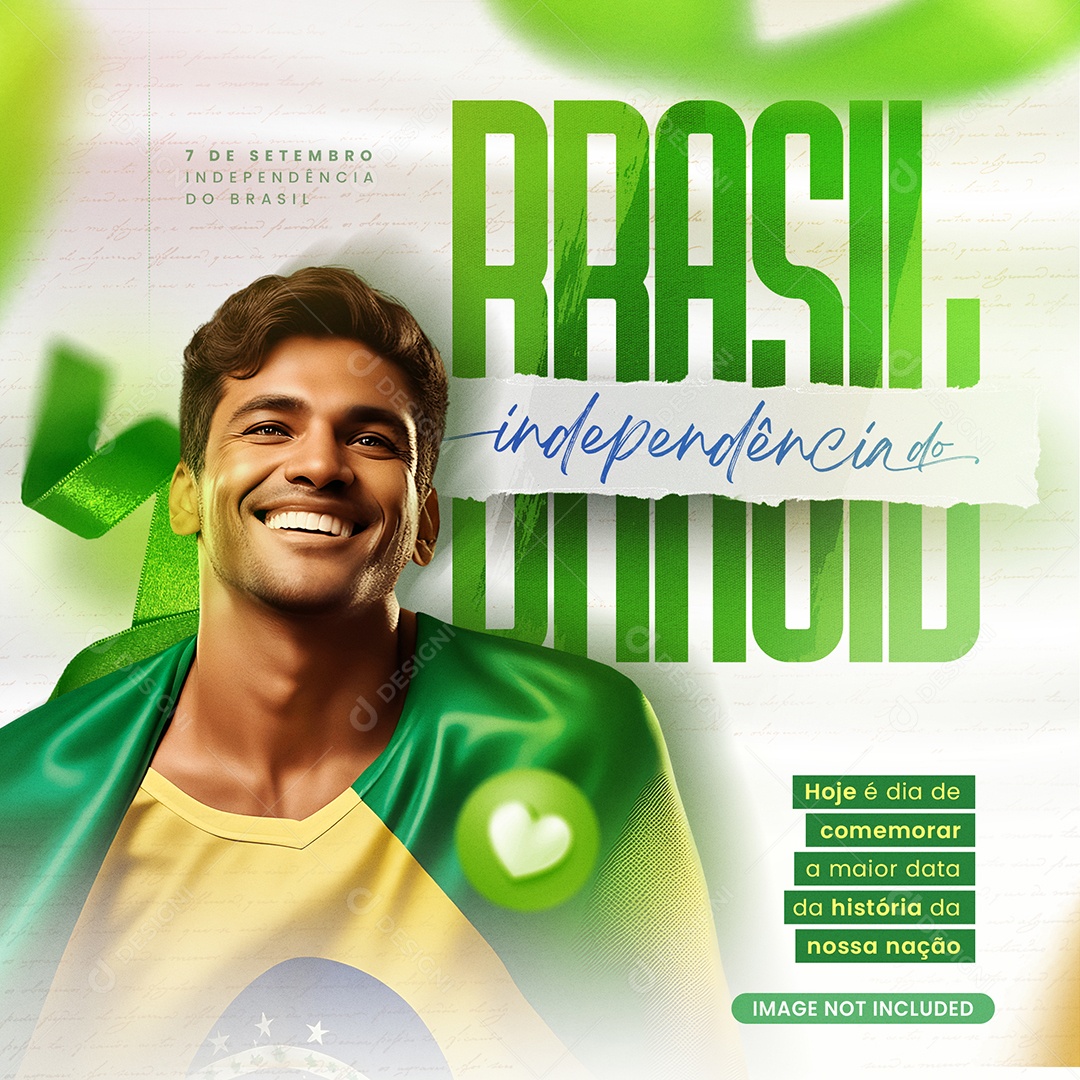 Dia da Independência do Brasil 7 De Setembro Social Media PSD Editável