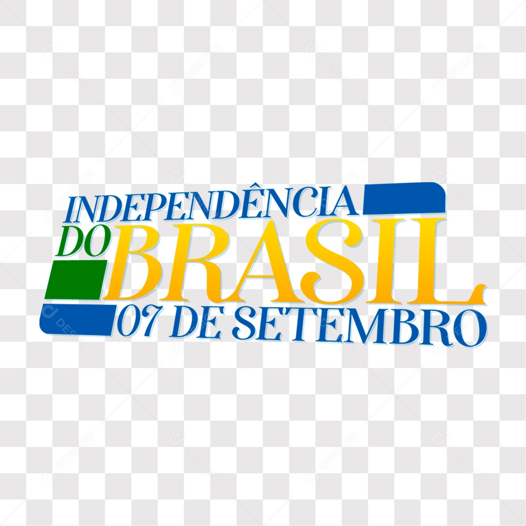 Lettering Independência do Brasil 7 de Setembro EPS + PNG