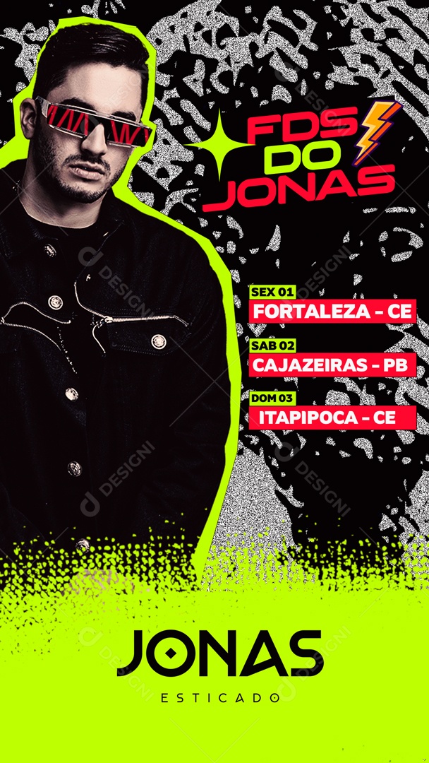 Flyer Story FDS Do Jonas Esticado Social Media PSD Editável