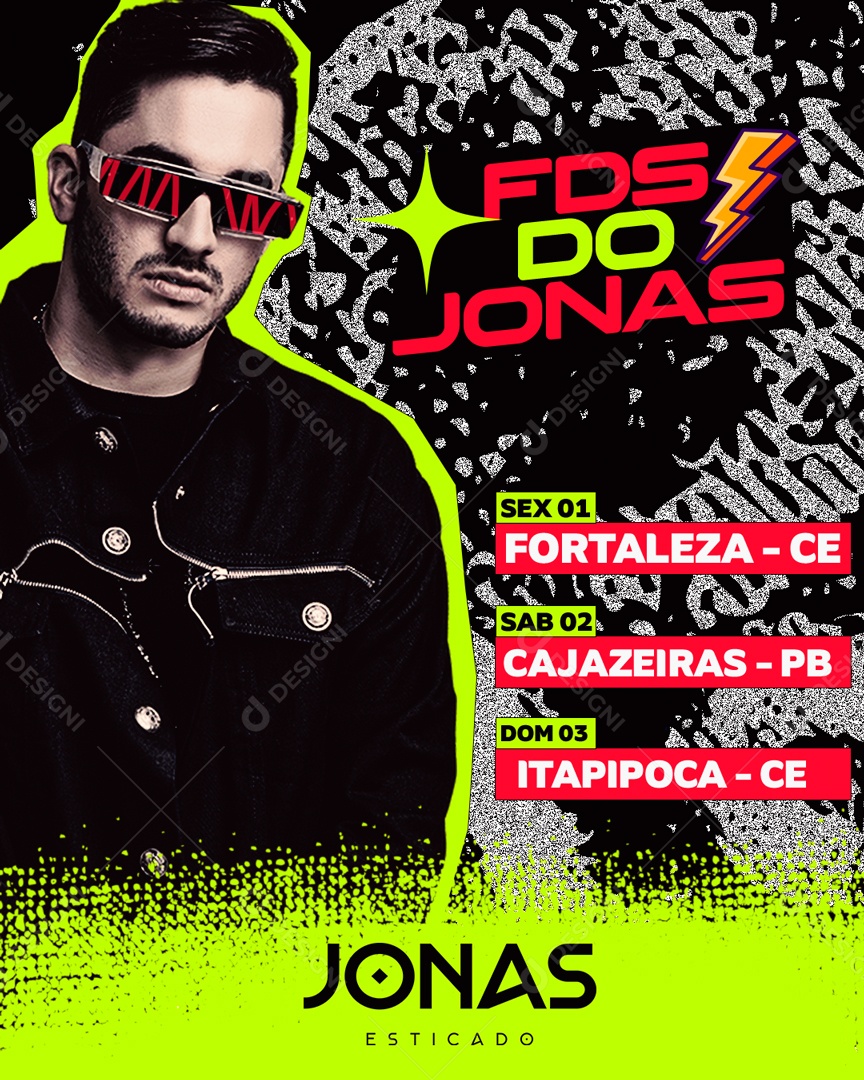 Social Media Flyer Feed FDS Do Jonas Esticado PSD Editável