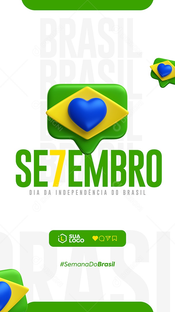 Story Dia Da Independência do Brasil 7 de Setembro Social Media PSD Editável