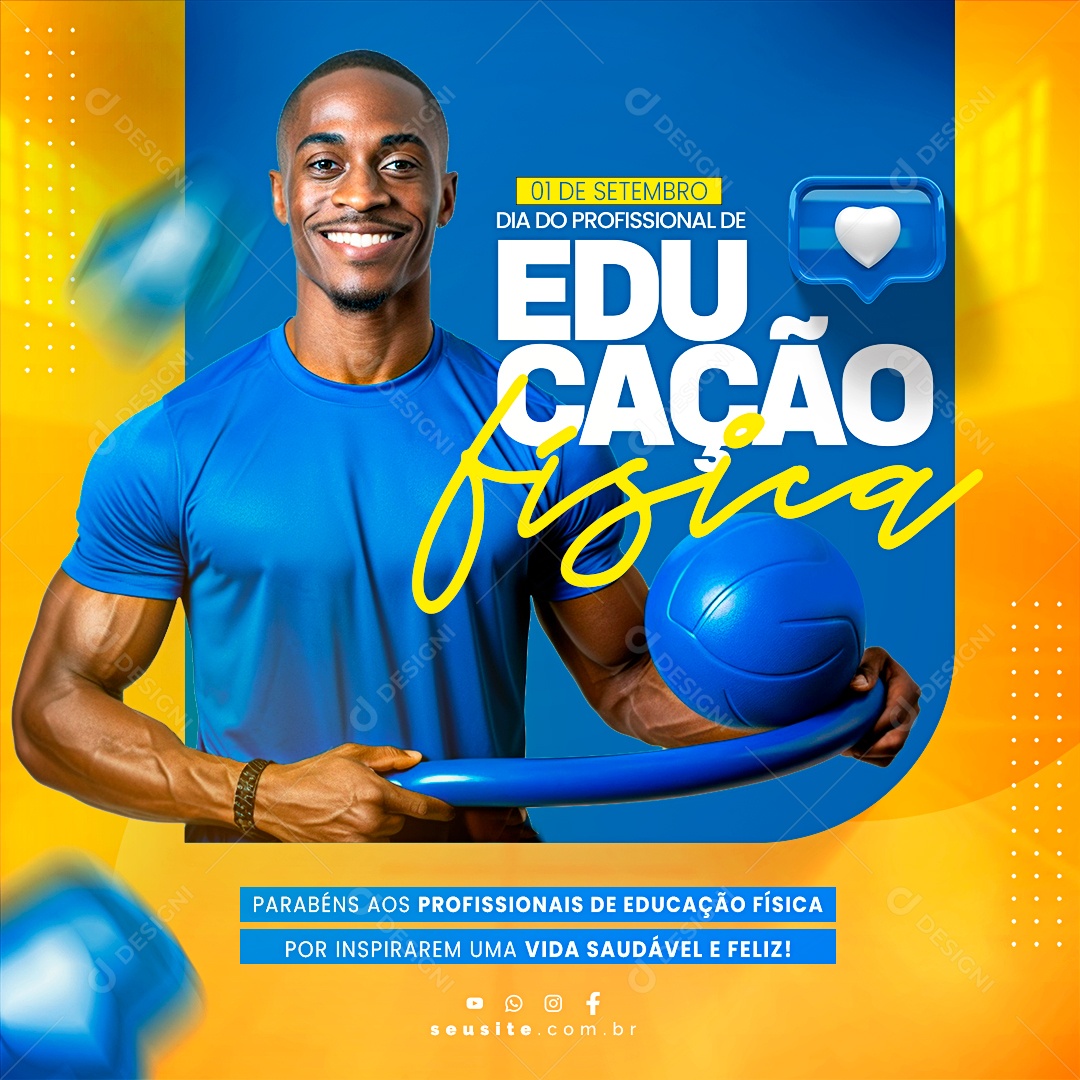 Social Media Dia Do Profissional De Educação Física PSD Editável