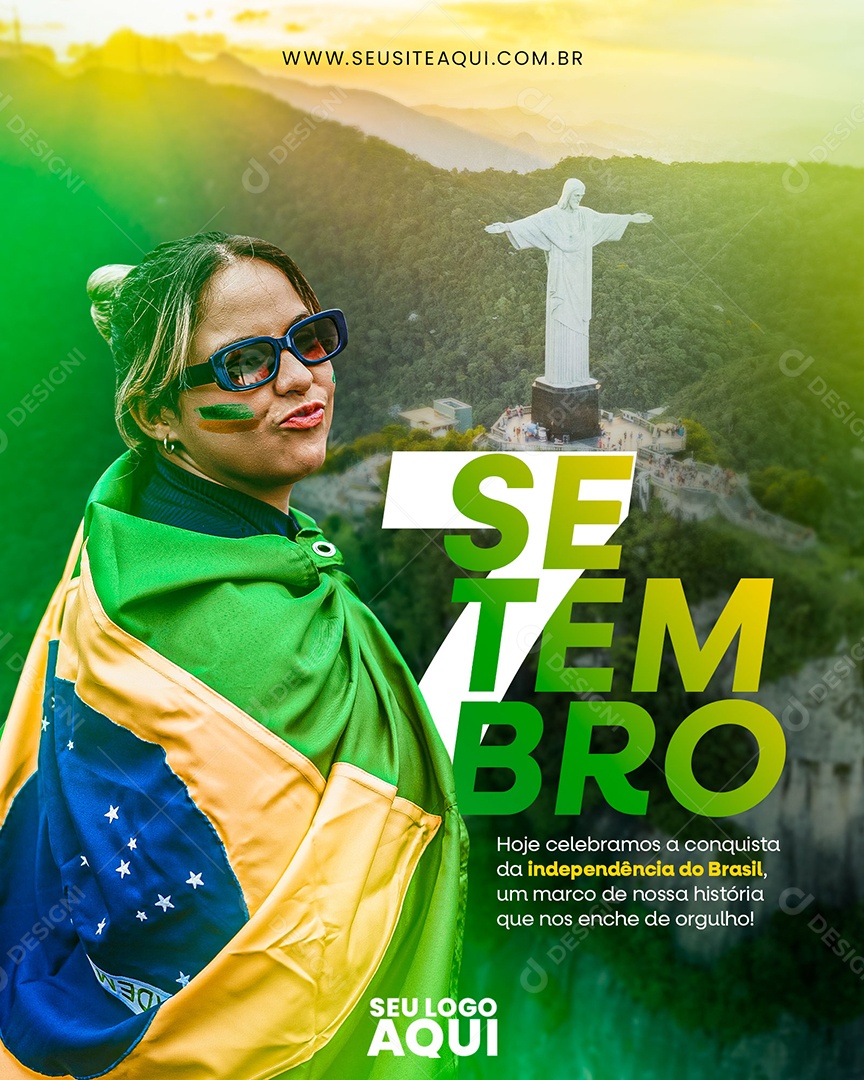 Dia Da Independência do Brasil Hoje Celebramos a Conquista da Independência Social Media PSD Editável