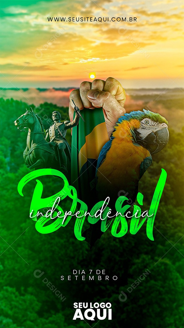 Story Social Media Dia Da Independência do Brasil 07 de Setembro PSD Editável