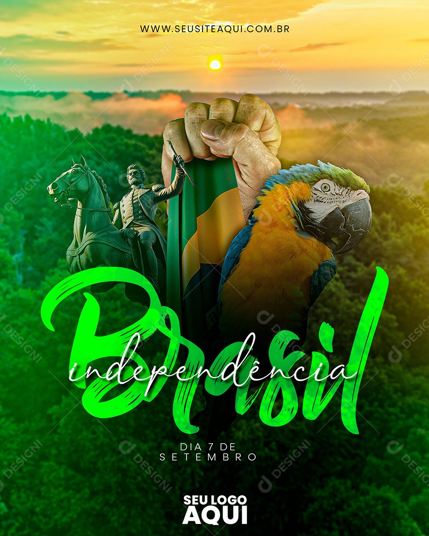 Social Media Dia Da Independência do Brasil 07 de Setembro PSD Editável