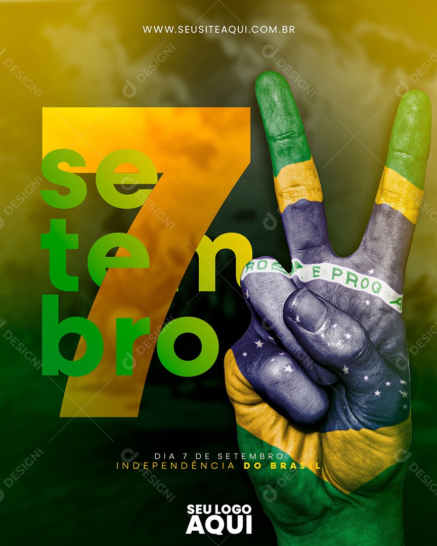 Dia da Independência do Brasil 7 De Setembro Social Media PSD Editável