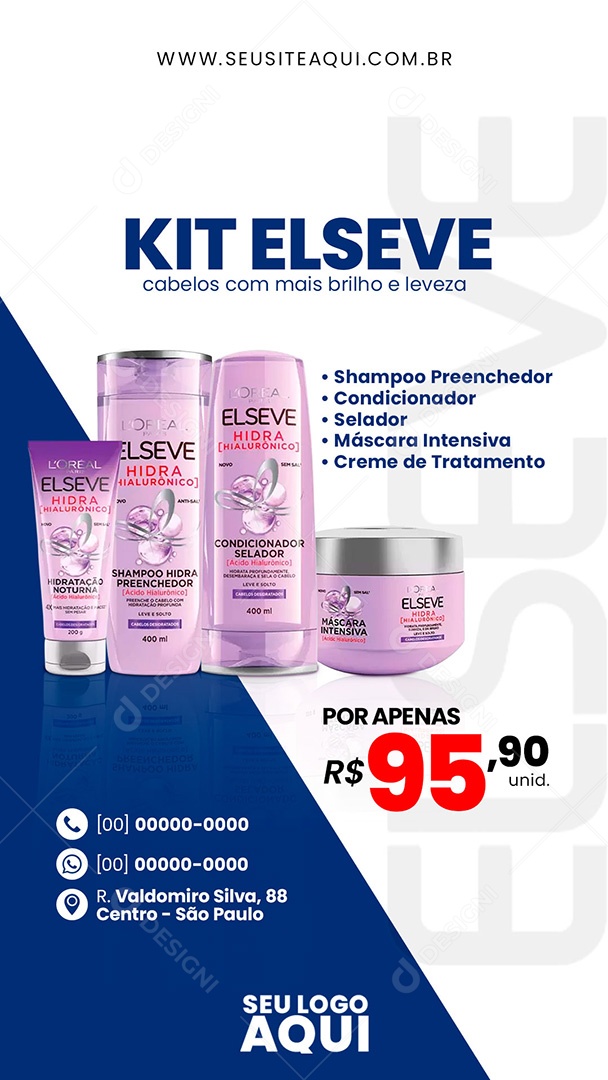 Story Farmácia Kit Elseve por apenas 95,90 Social Media PSD Editável