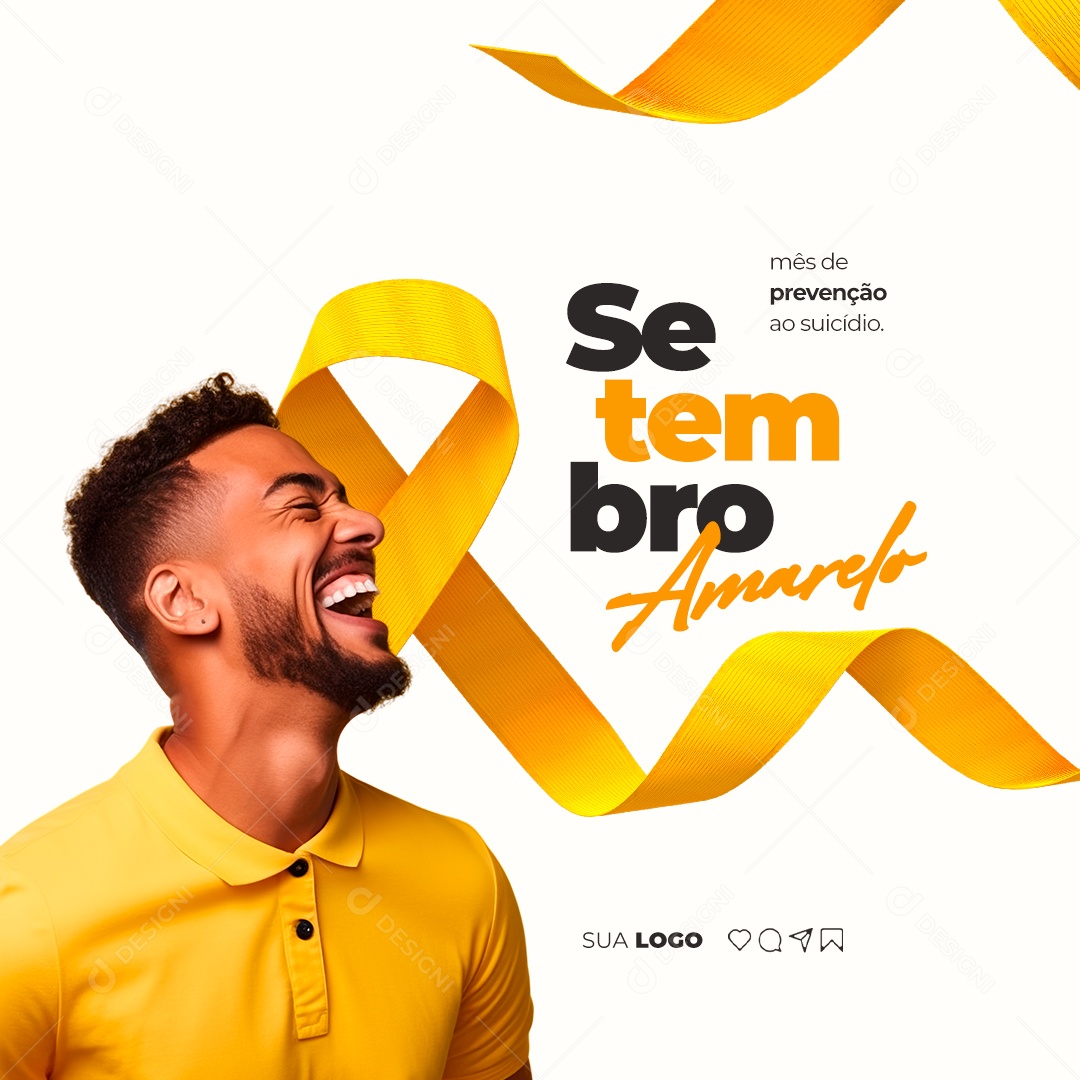 Setembro Amarelo Mês De Prevenção Ao Suicídio Social Media PSD Editável