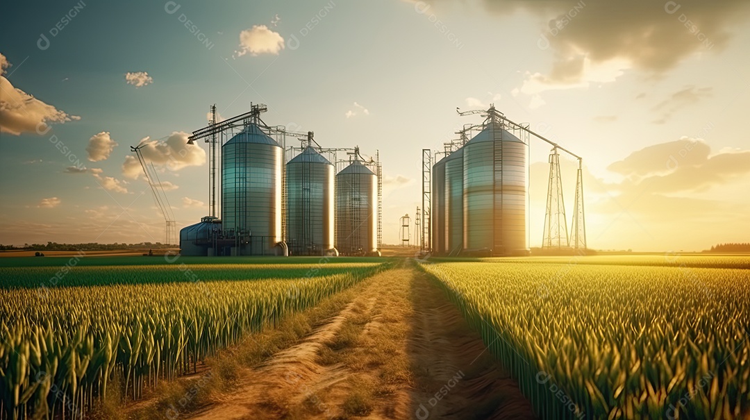 Ilustração sobre agricultura.