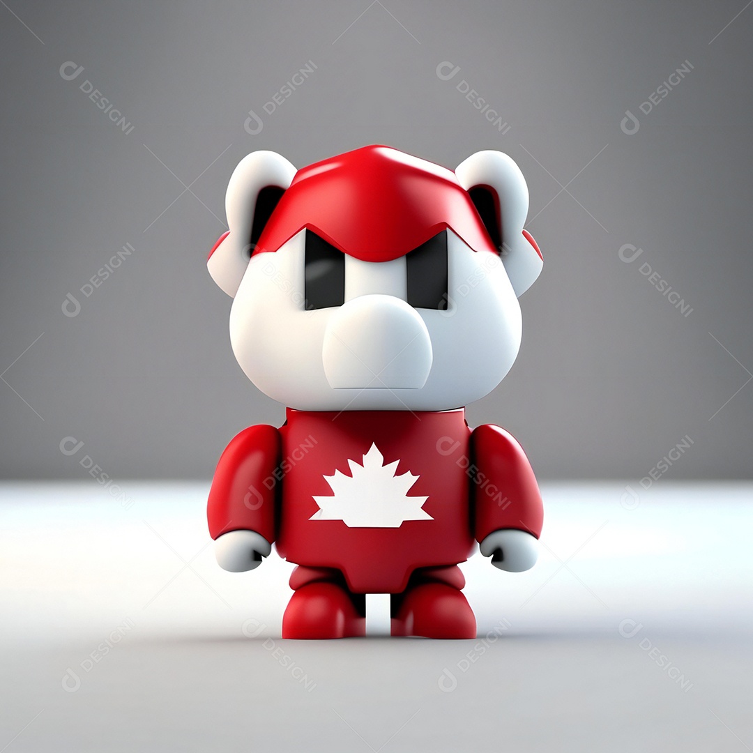Mascote canadense-minimalista rosto perfeito