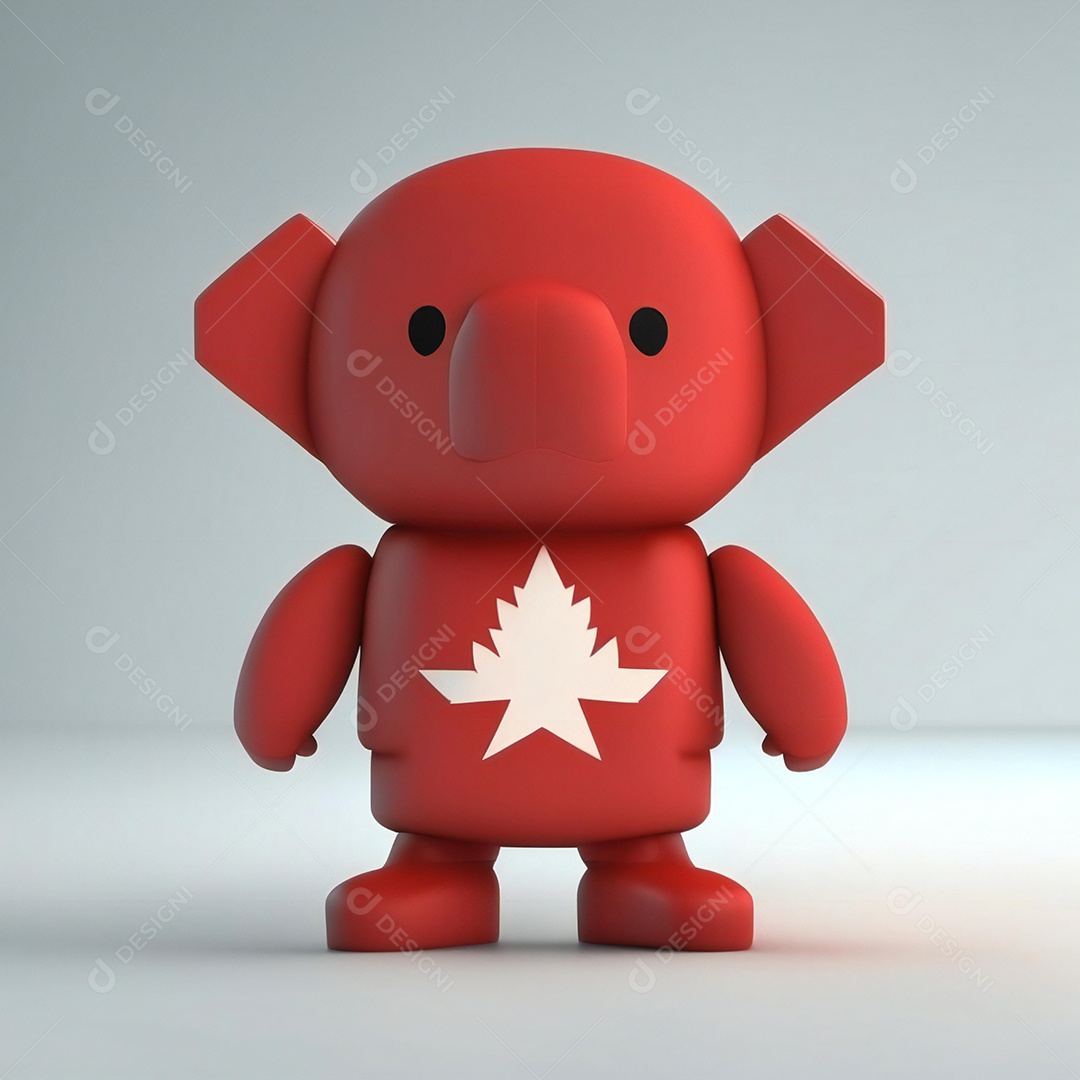 Mascote canadense minimalista rosto octano perfeito