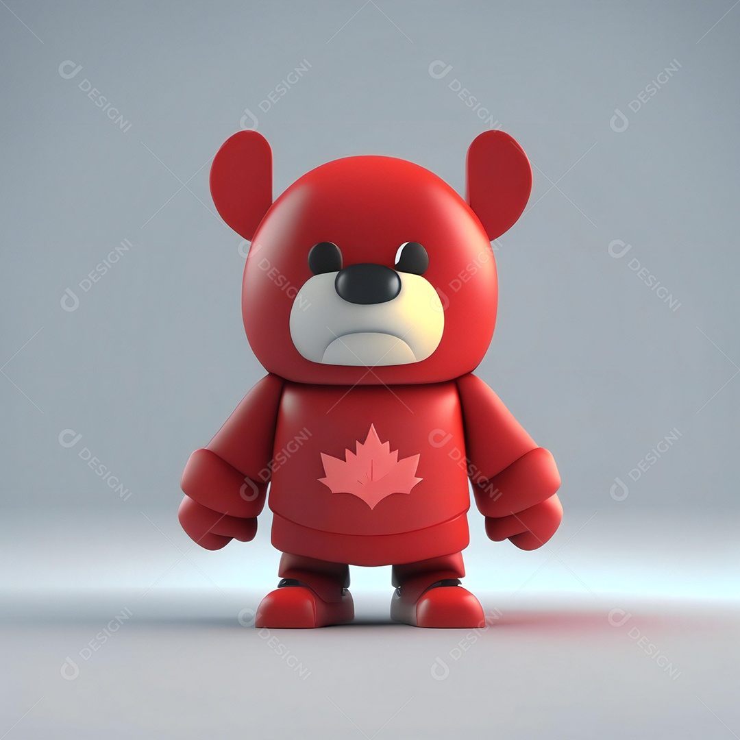Mascote canadense-minimalista rosto perfeito