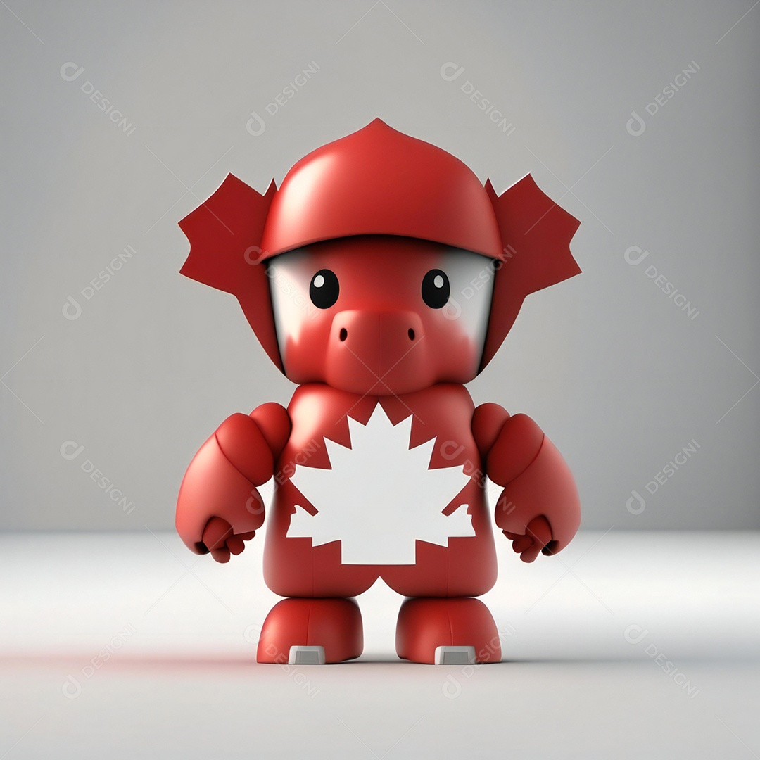 Mascote canadense-minimalista rosto perfeito