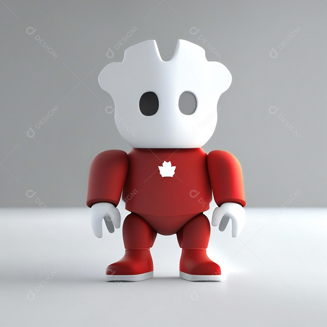 Mascote canadense-minimalista rosto perfeito