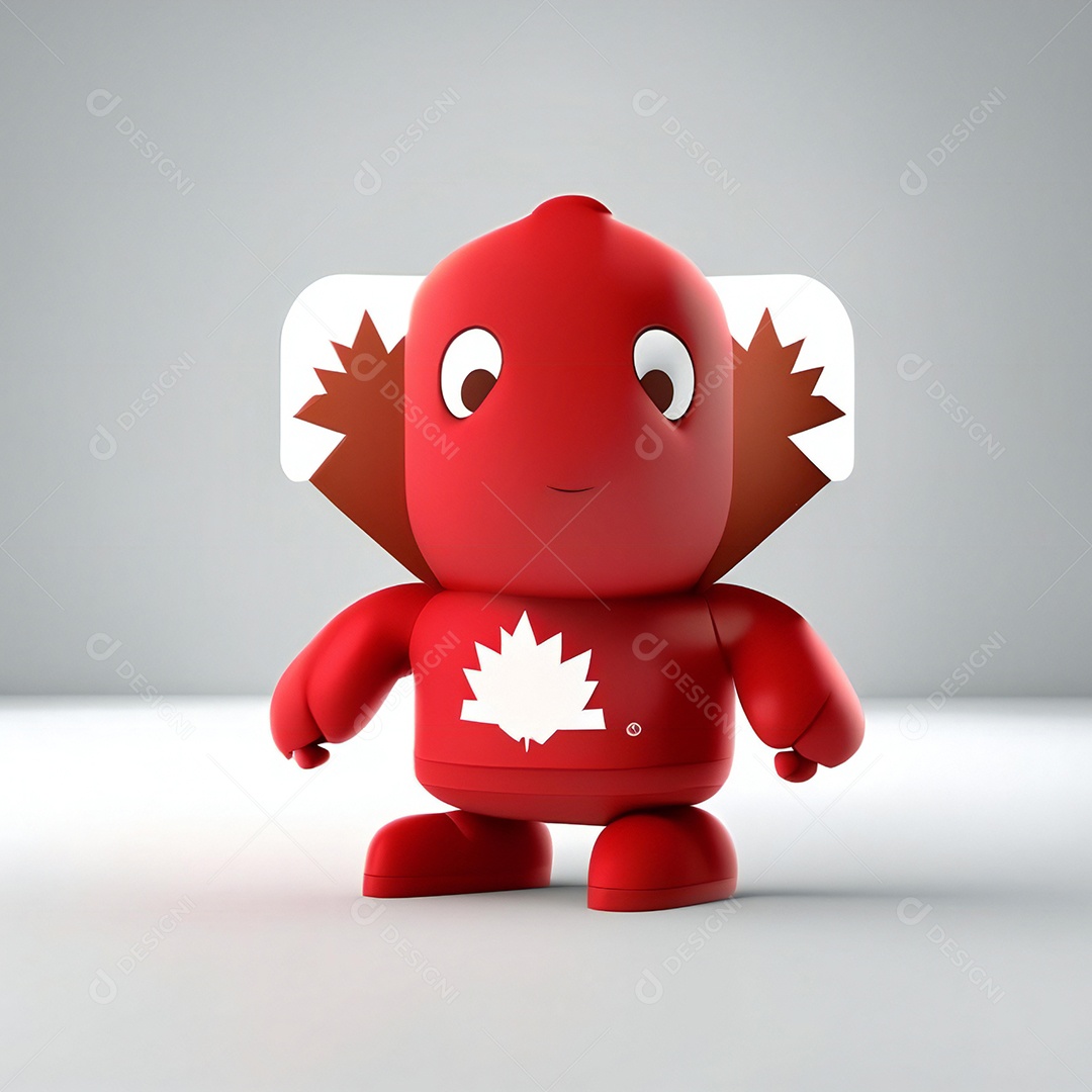 Mascote canadense-minimalista rosto perfeito