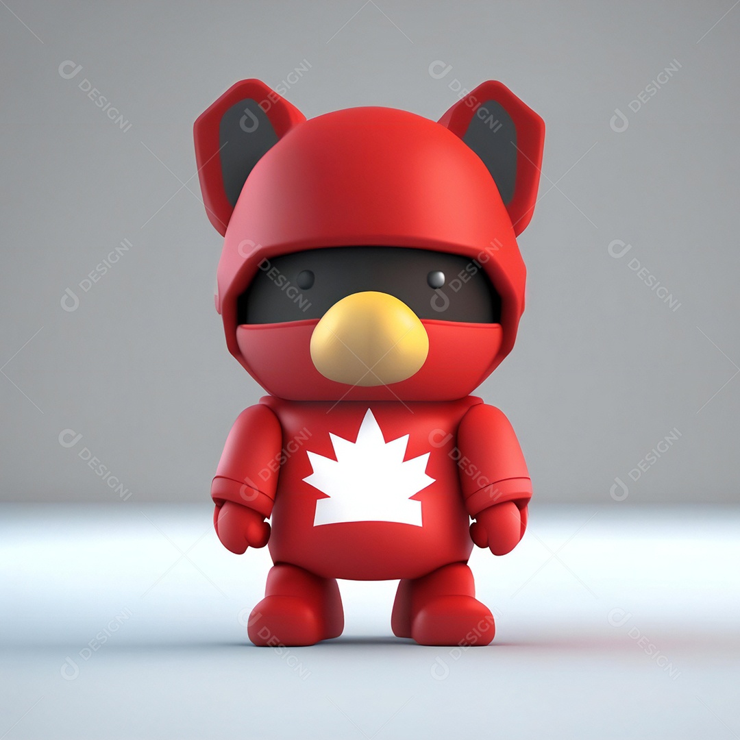 Mascote canadense-minimalista rosto perfeito