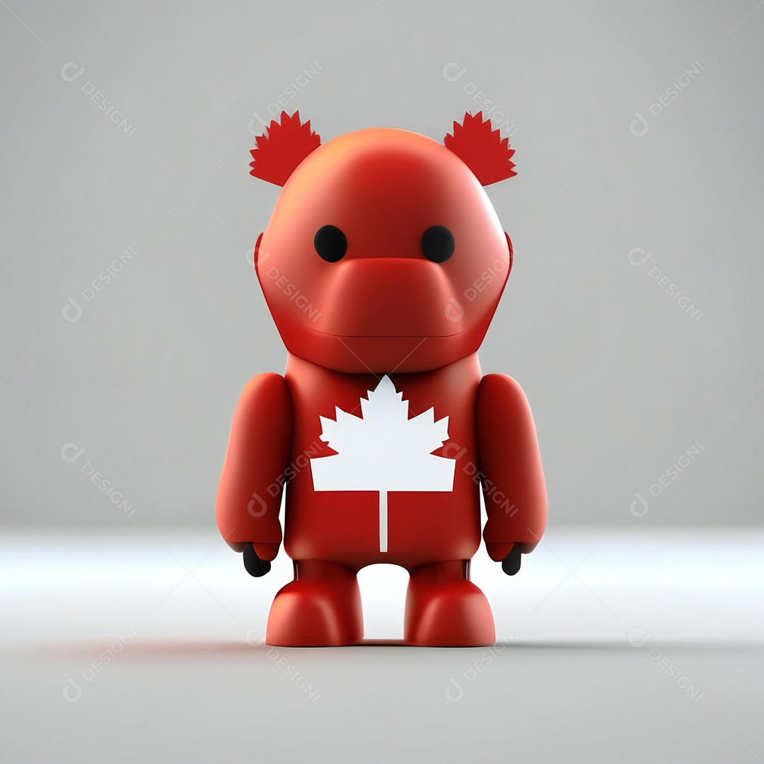 Mascote canadense-minimalista rosto perfeito